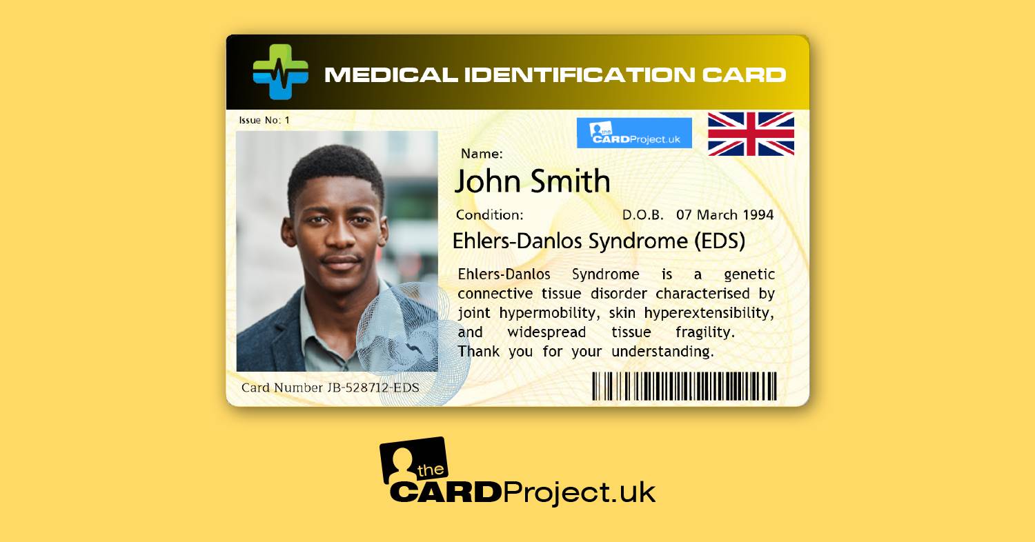 Premium Ehlers-Danlos Syndrome Medical ID Card (FRONT)
